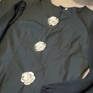 Elegant Black Dress with Gold Accents